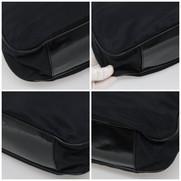 GUCCI Bamboo Hand Bag Nylon 2way Black Silver 001 1705 1577 Auth ti3394 - Picture 15 of 16